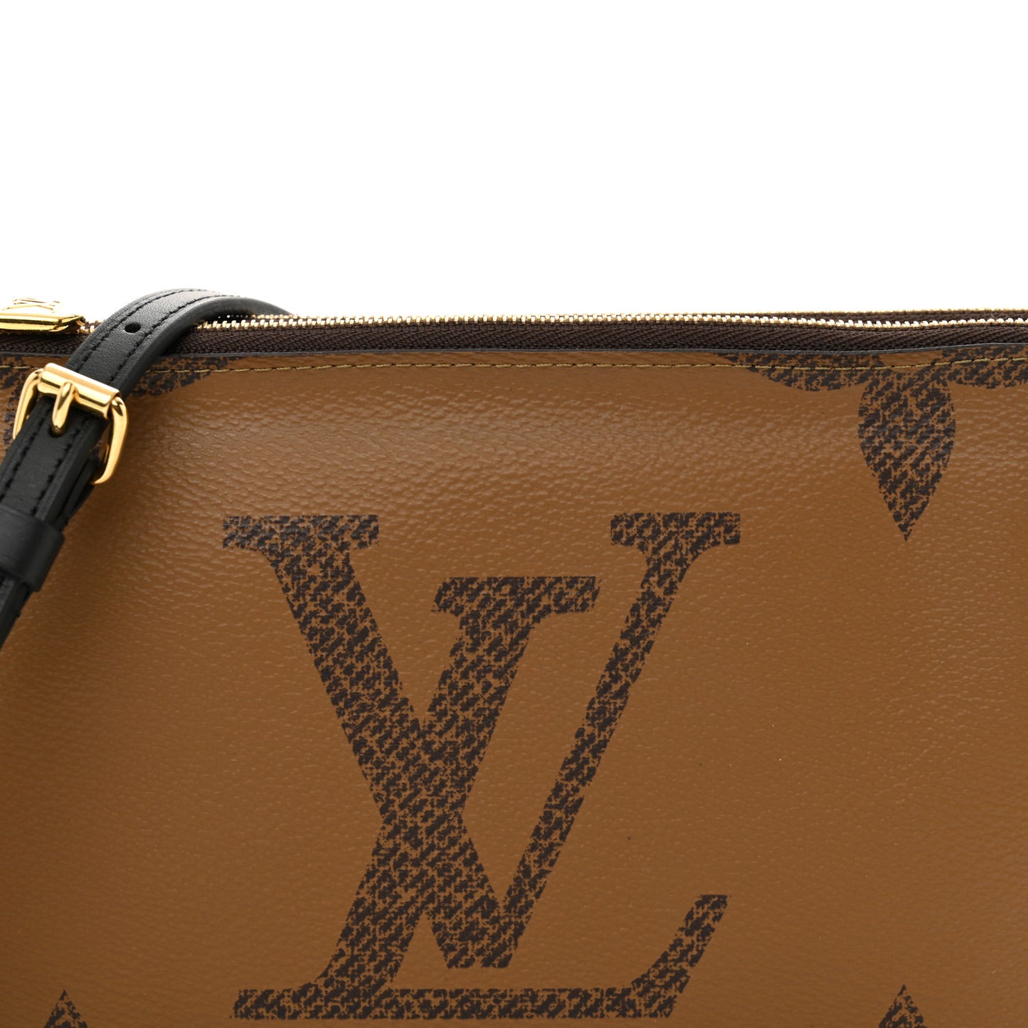 Reverse Monogram Giant Double Zip Pochette