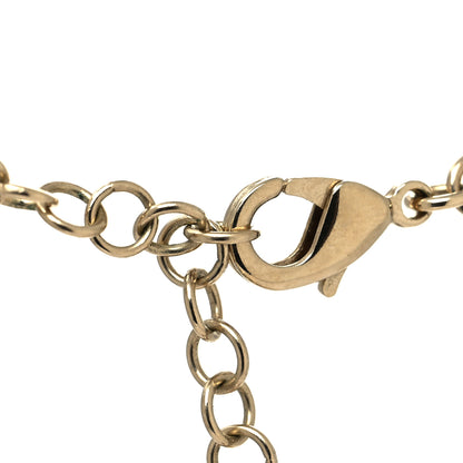 Chanel Pearl Crystal Chain CC Necklace Gold 4 of 5