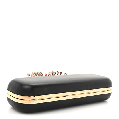 Alexander McQueen Nappa Crystal Knuckle Box Clutch Black 4 of 10