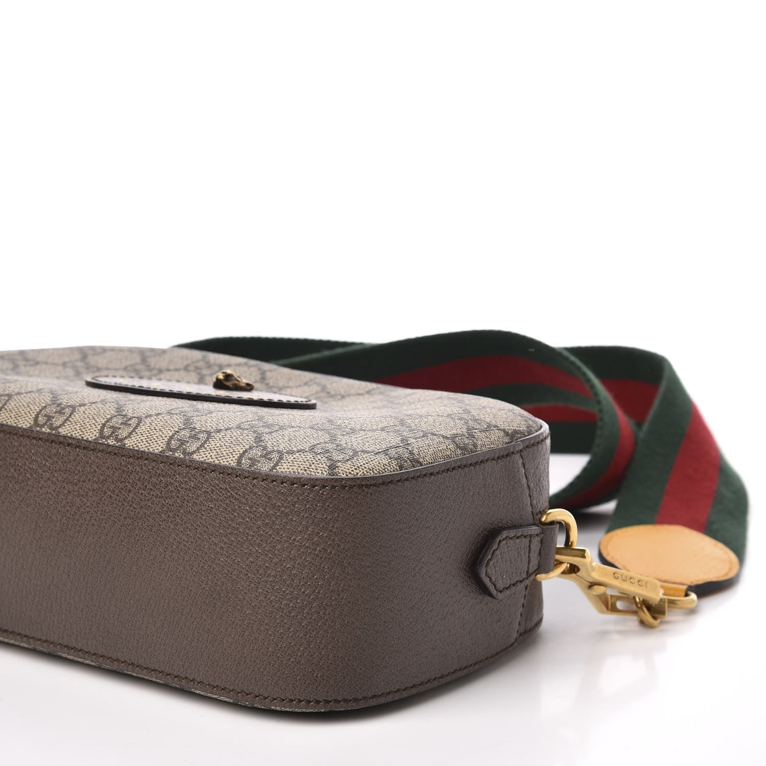 Gucci GG Supreme Monogram Web Neo Vintage Shoulder Bag Beige New Acero Crop 6 of 11