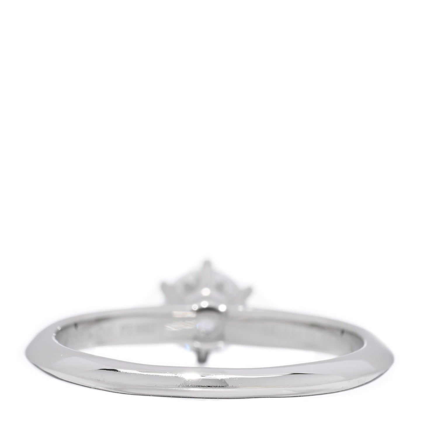Platinum Diamond .53ct Solitaire Engagement Ring 54 6.75
