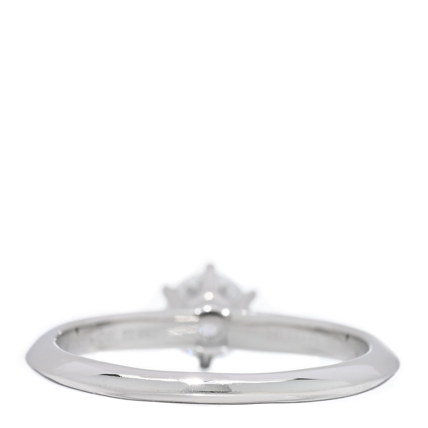 Tiffany Platinum Diamond .53ct Solitaire Engagement Ring 54 6.75 3 of 4