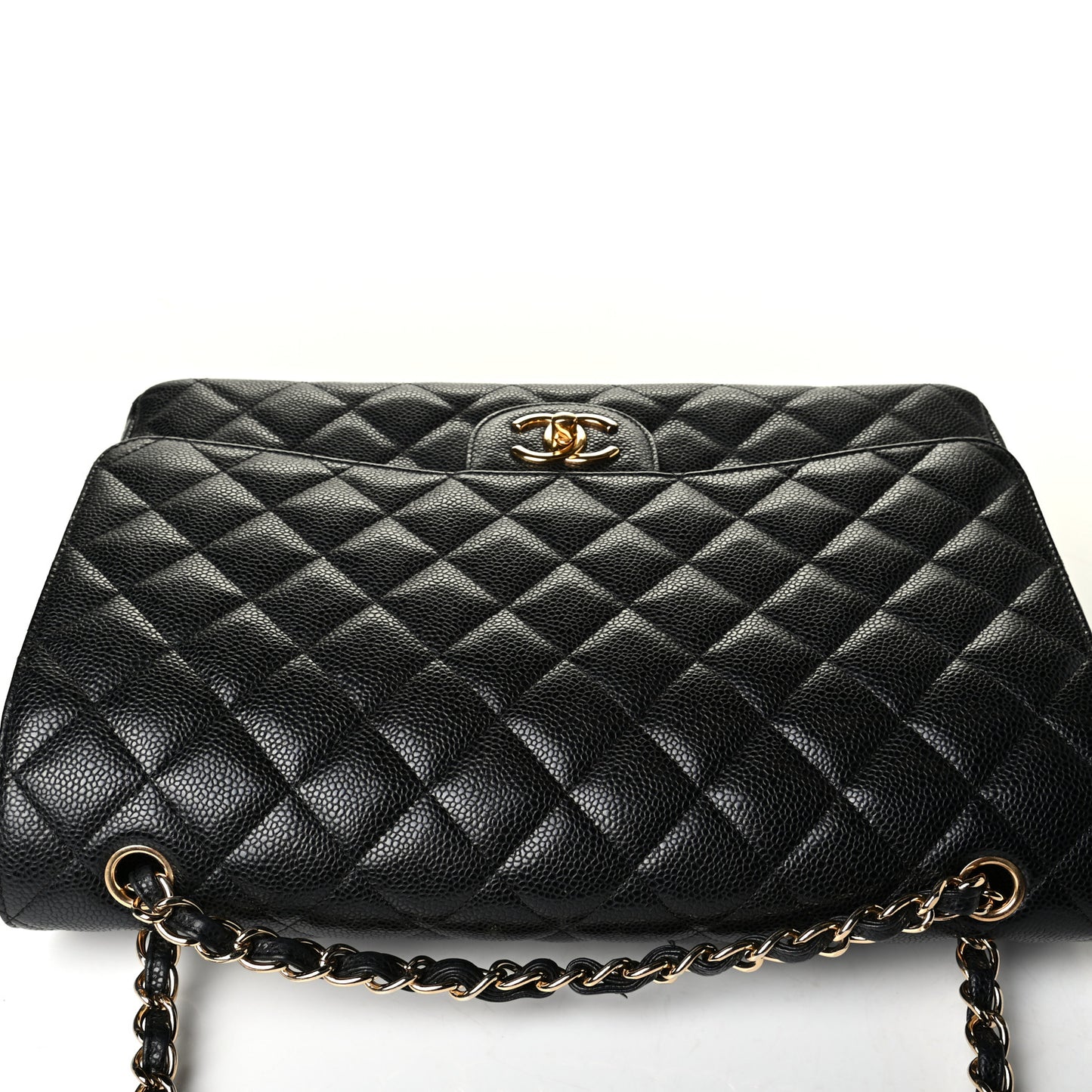 Caviar Quilted Maxi Double Flap Black