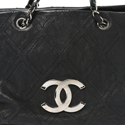 Chanel Calfskin Large Diamond Stitch Tote Black 8 of 10