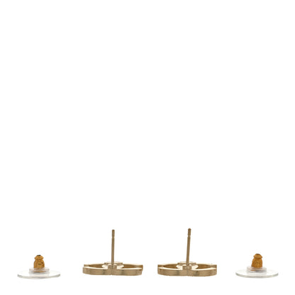 Chanel Metal Crystal CC Earrings Gold 3 of 5