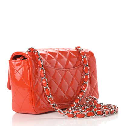 Chanel Patent Calfskin Quilted Mini Rectangular Flap Red 4 of 12