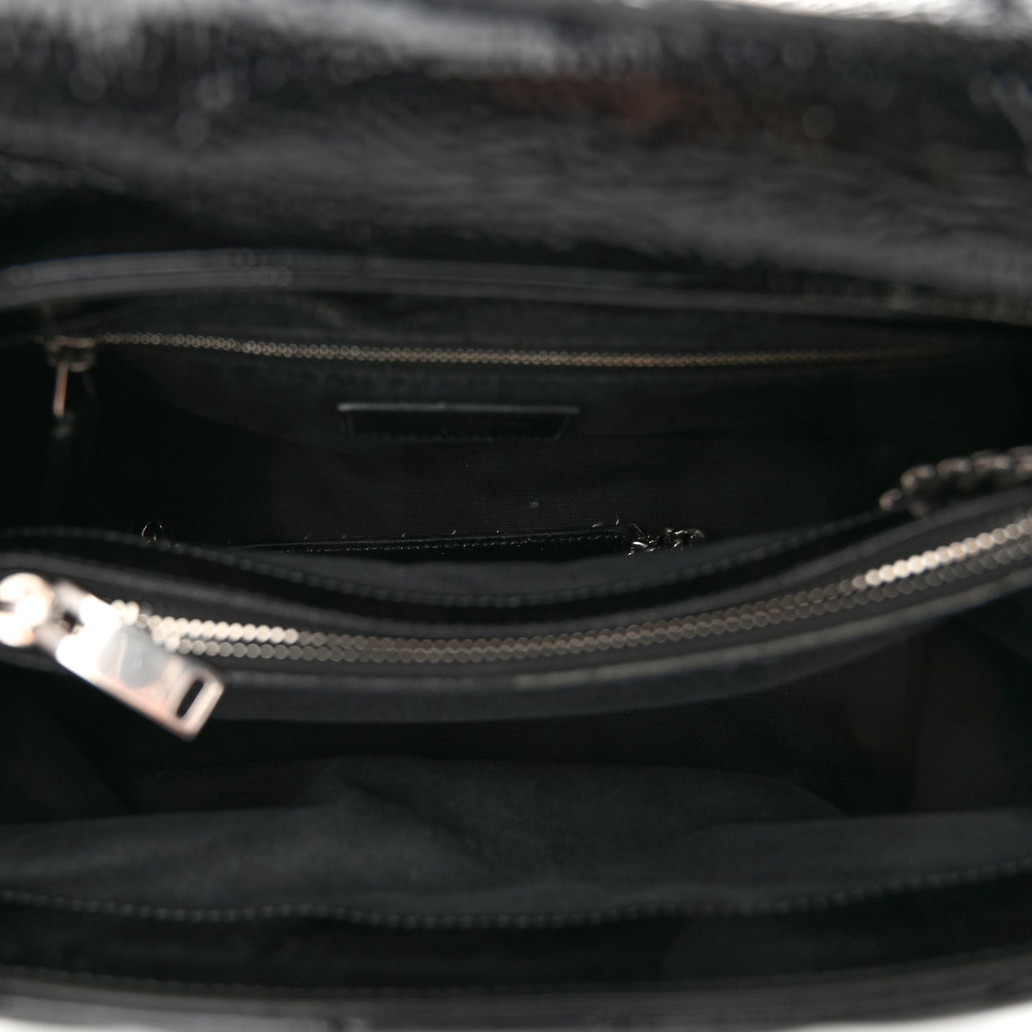 Patent Y Quilted Monogram Medium Loulou Chain Satchel Black