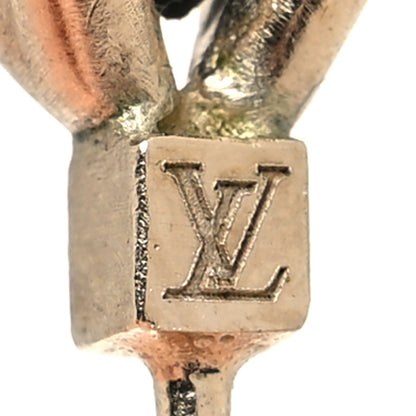 Louis Vuitton Crystal Stud Earrings Silver 4 of 4