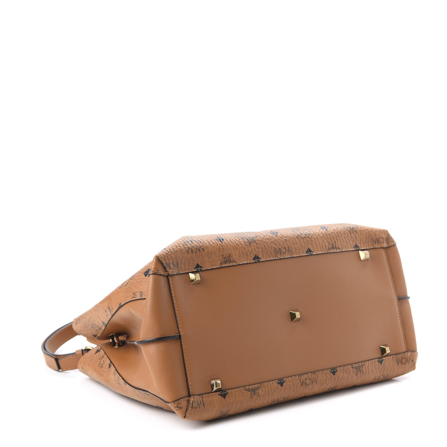 MCM Visetos Large Essential Tote Cognac 4 of 9