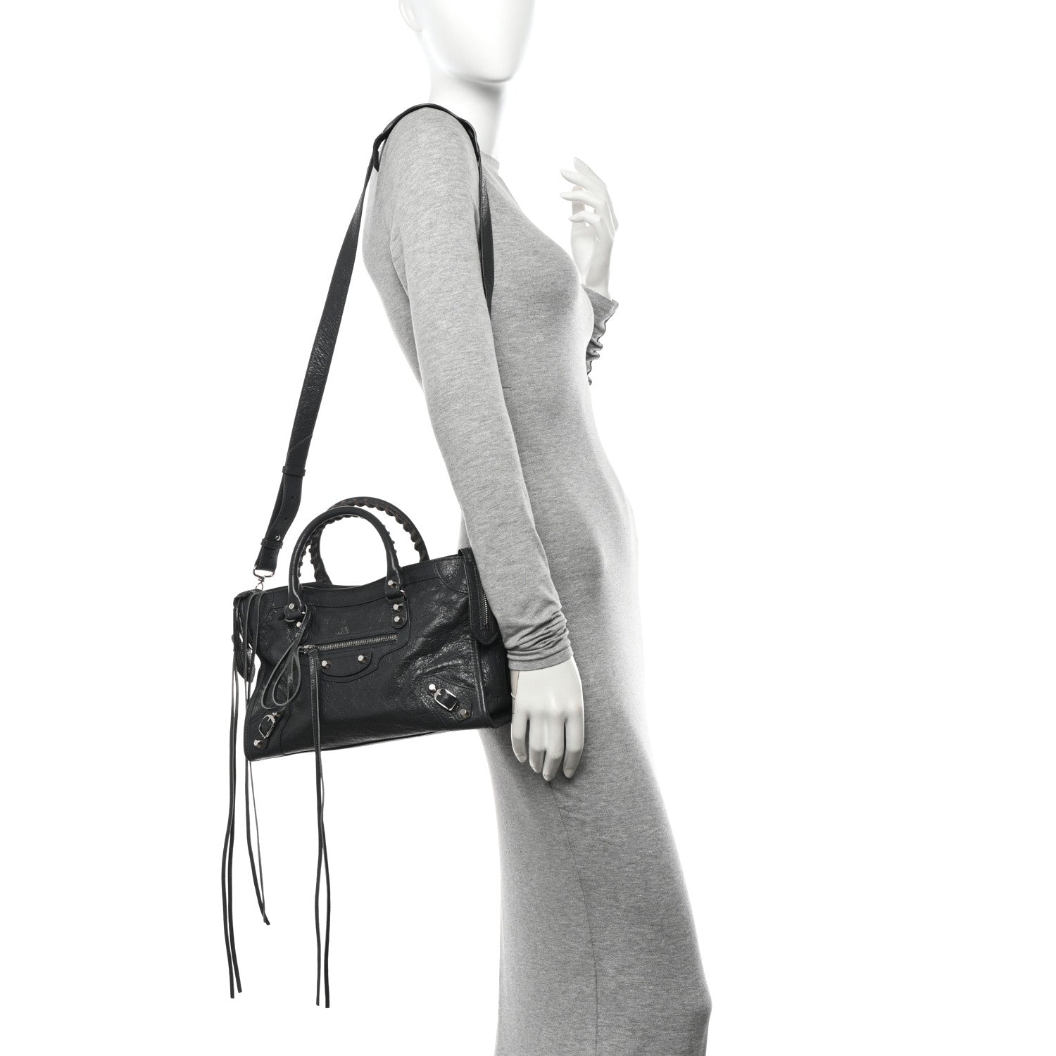 Balenciaga Agneau Classic Silver Hardware S City Gris Fossile 2 of 12