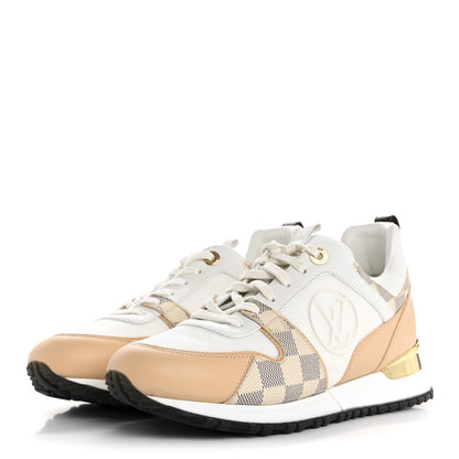 Louis Vuitton Calfskin Damier Azur Run Away Sneakers 39 White 4 of 11
