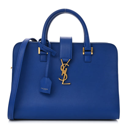 Saint Laurent Calfskin Small Monogram Cabas Blue Majorelle 1 of 12
