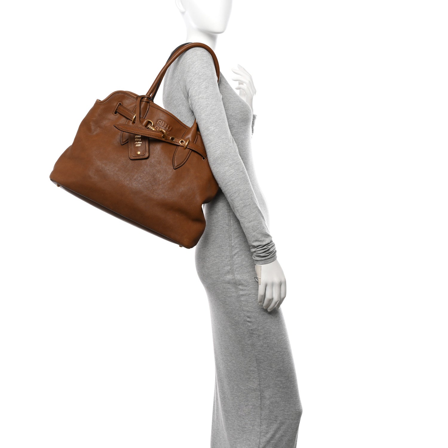 Miu Miu Nappa Medium Aventure Bag Rovere 2 of 13