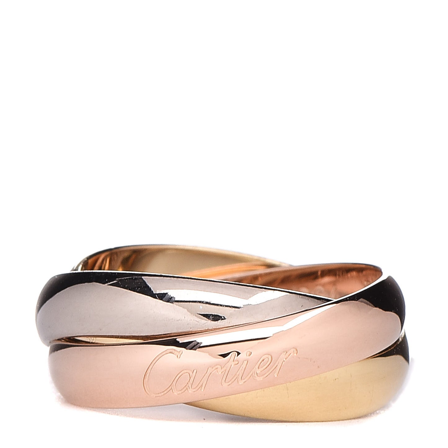 18K Pink Yellow White Gold Classic Trinity Ring 48 4.5