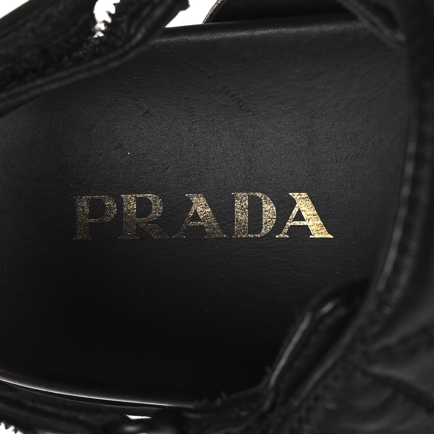 Prada Nappa Quilted Padded Slingback Sandals 37.5 Black 8 of 10