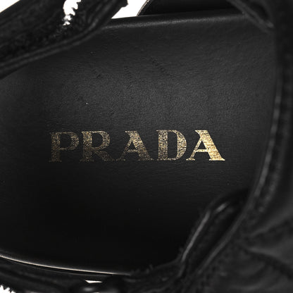 Prada Nappa Quilted Padded Slingback Sandals 37.5 Black 8 of 10
