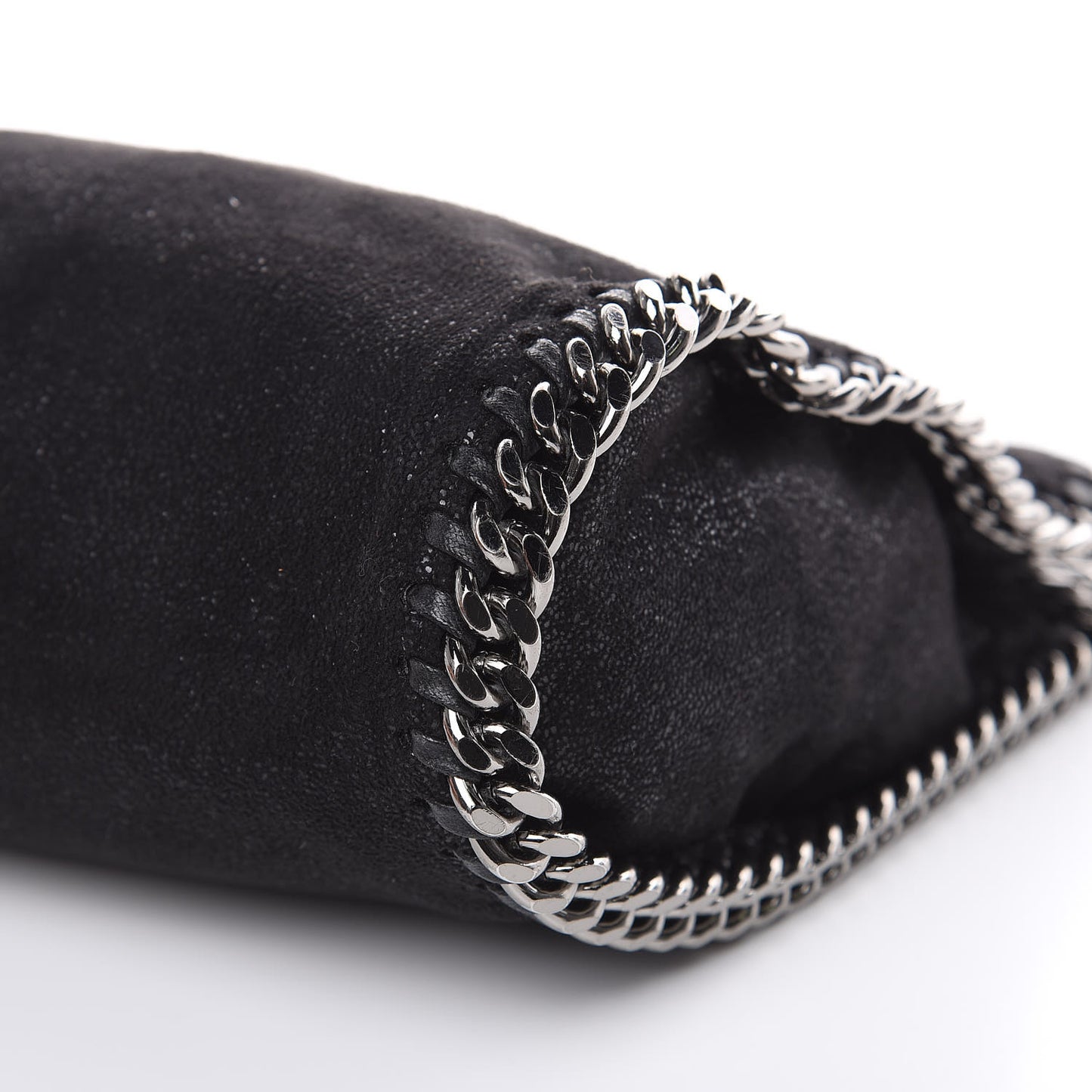 Shaggy Deer Mini Falabella Fold Over Tote Black