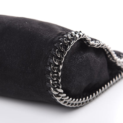Stella McCartney Shaggy Deer Mini Falabella Fold Over Tote Black 9 of 10