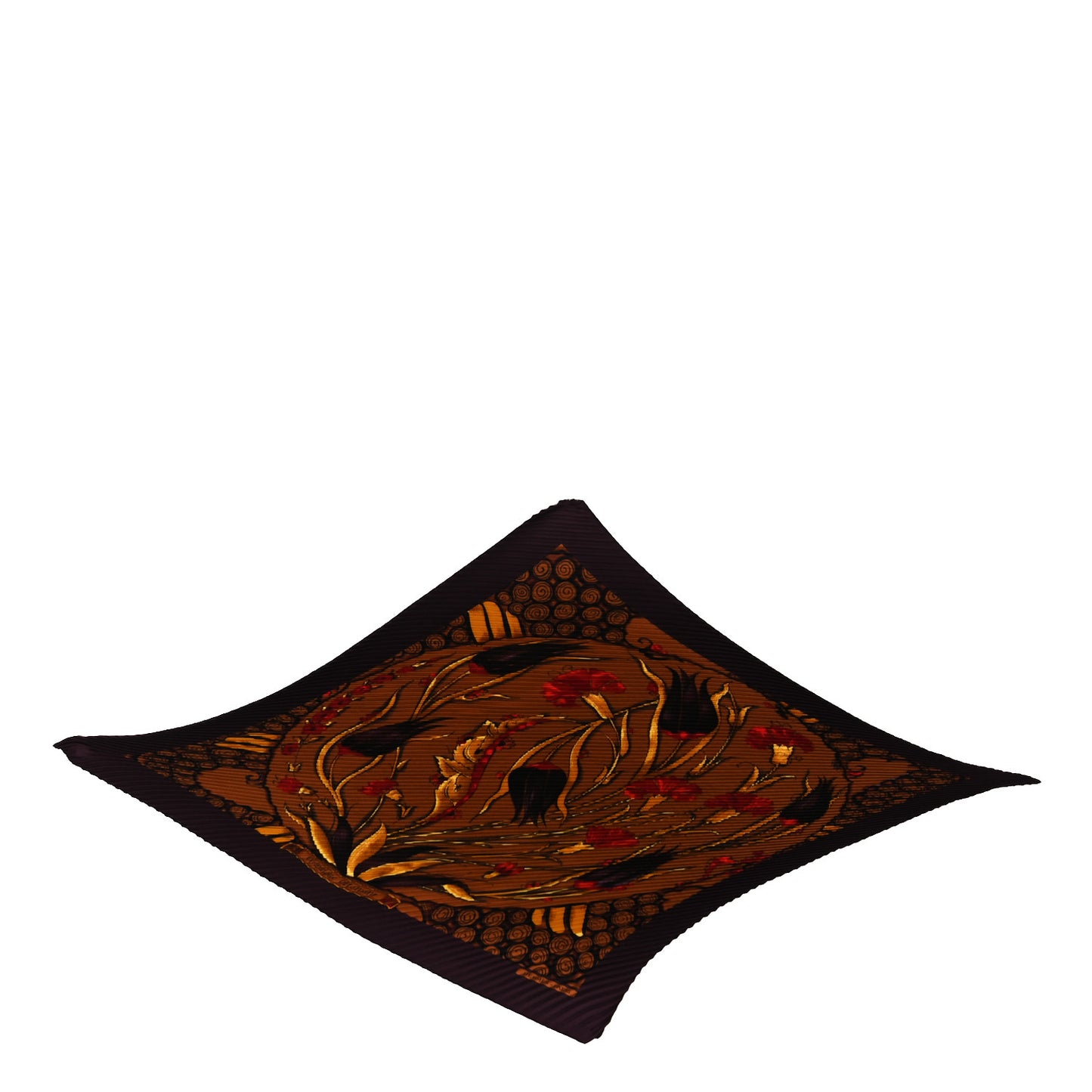 Silk Ceramique Ottomane Plisse Scarf 90