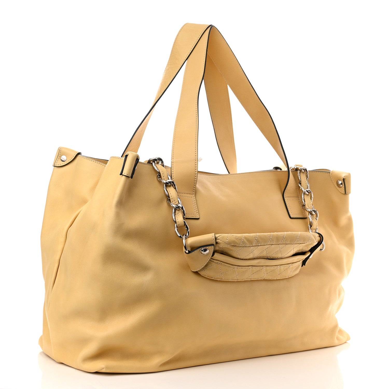 Chanel Lambskin Edgy XL Tote Beige 3 of 11