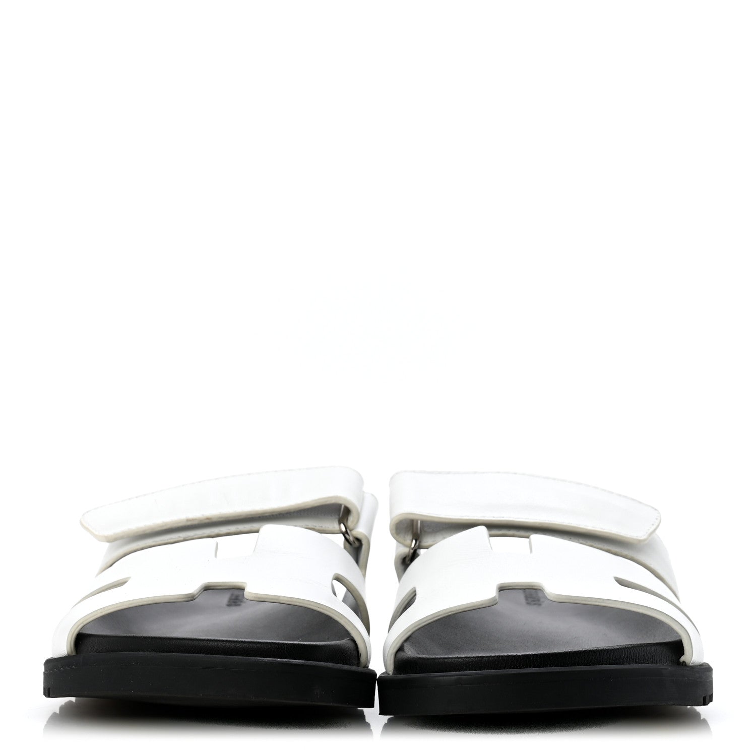 Hermes Calfskin Womens Chypre Sandals 36 White 3 of 10