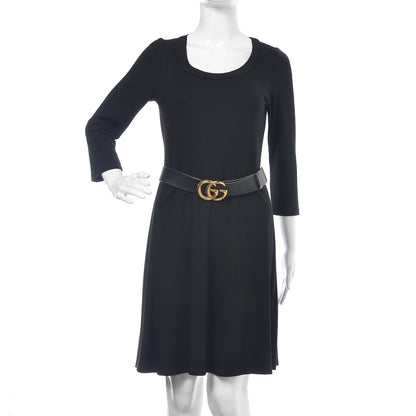 Gucci Faded Calfskin Double G 40mm Belt 80 32 Black 2 of 9