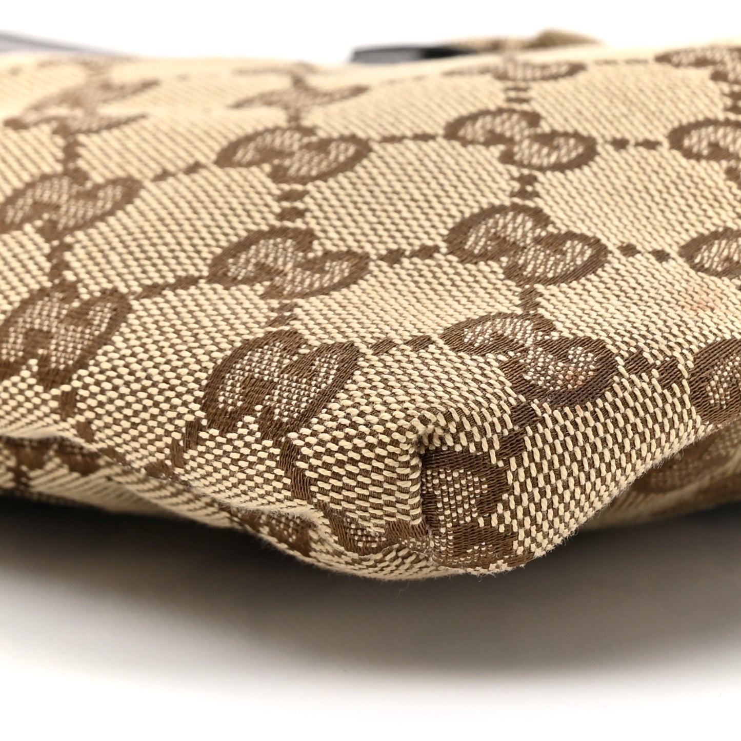 GG Monogram Double Pocket Belt Bag Dark Brown