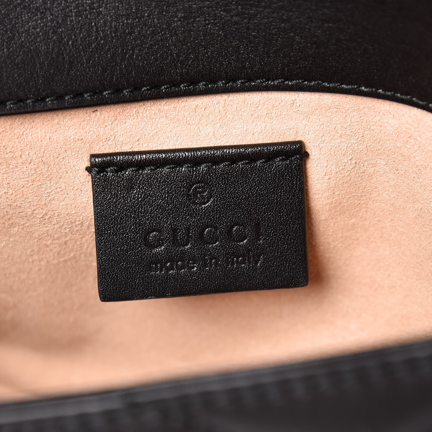Gucci Calfskin Matelasse Super Mini GG Marmont Shoulder Bag Black 8 of 10