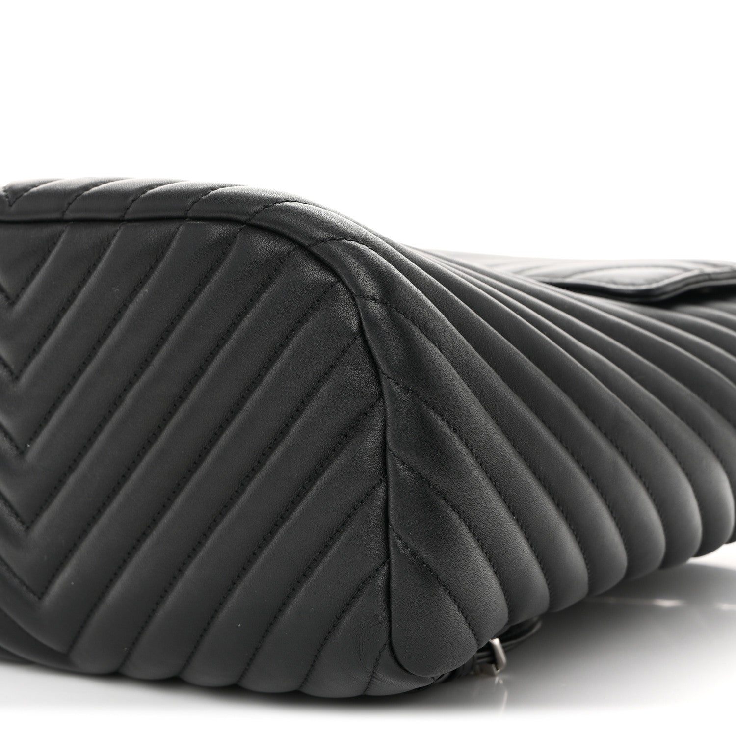 Chanel Calfskin Chevron Quilted Large Urban Spirit Backpack Black 10 of 10