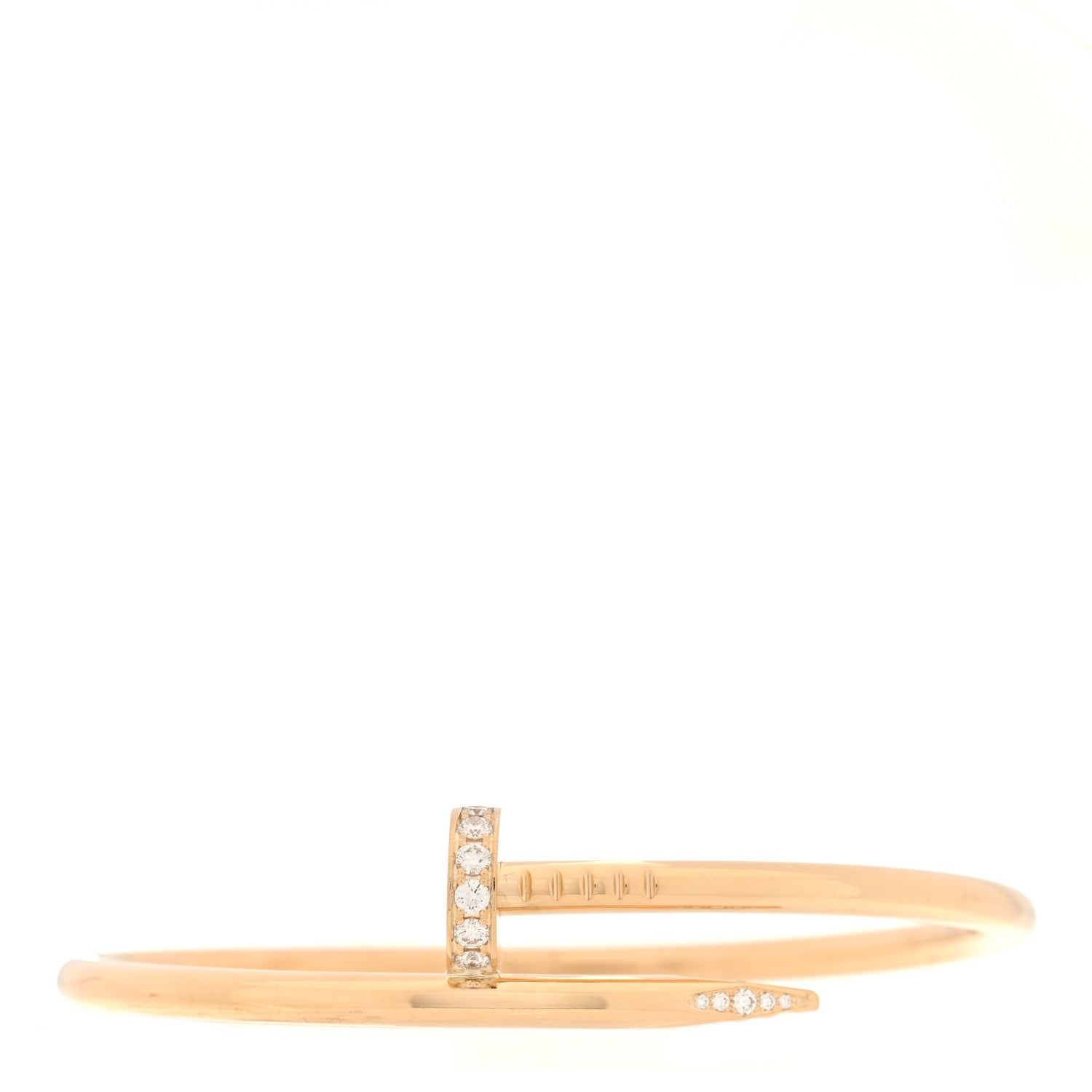 Cartier 18K Yellow Gold Diamond Juste Un Clou Bracelet 17 1 of 5