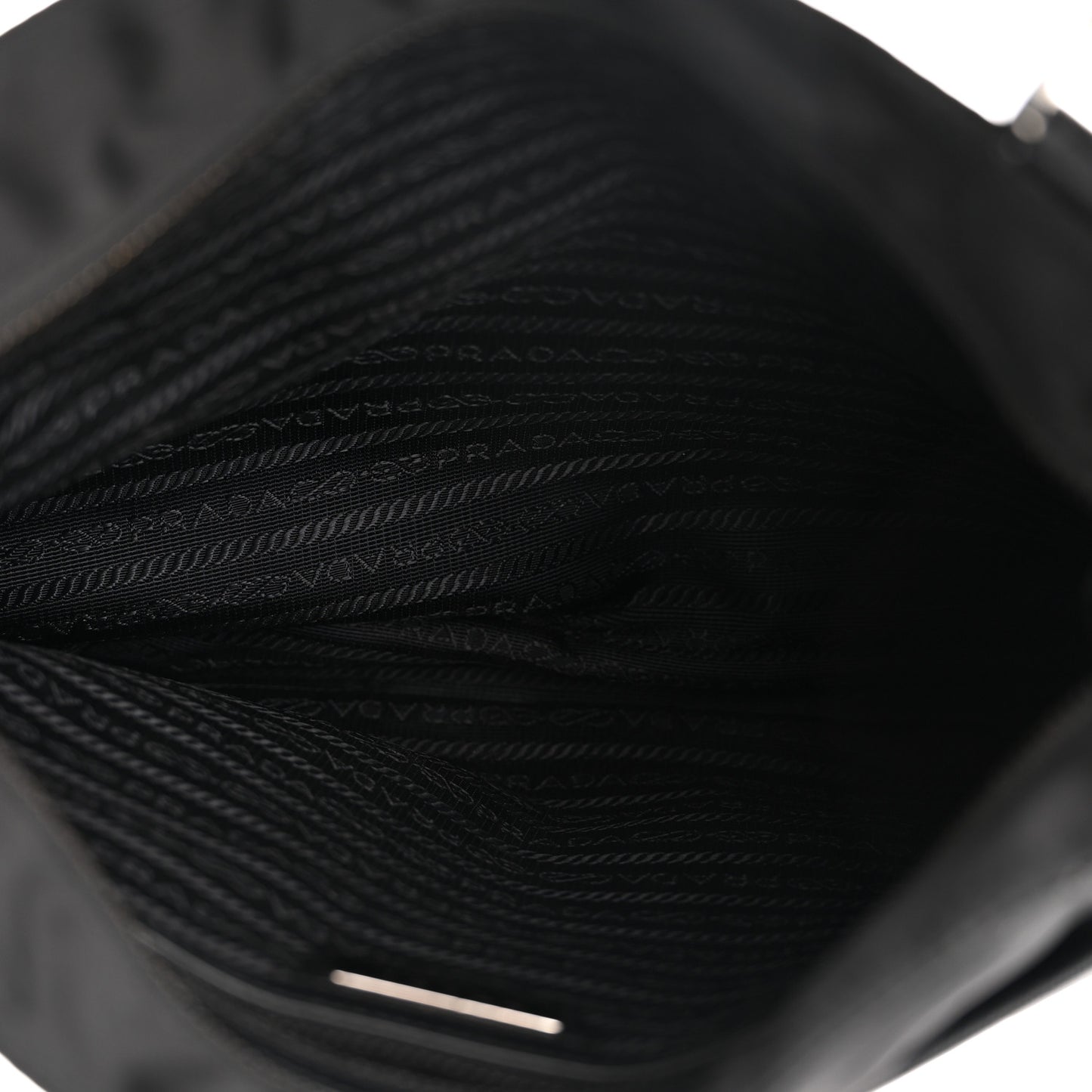 Tessuto Nylon Saffiano Logo Messenger Bag Black