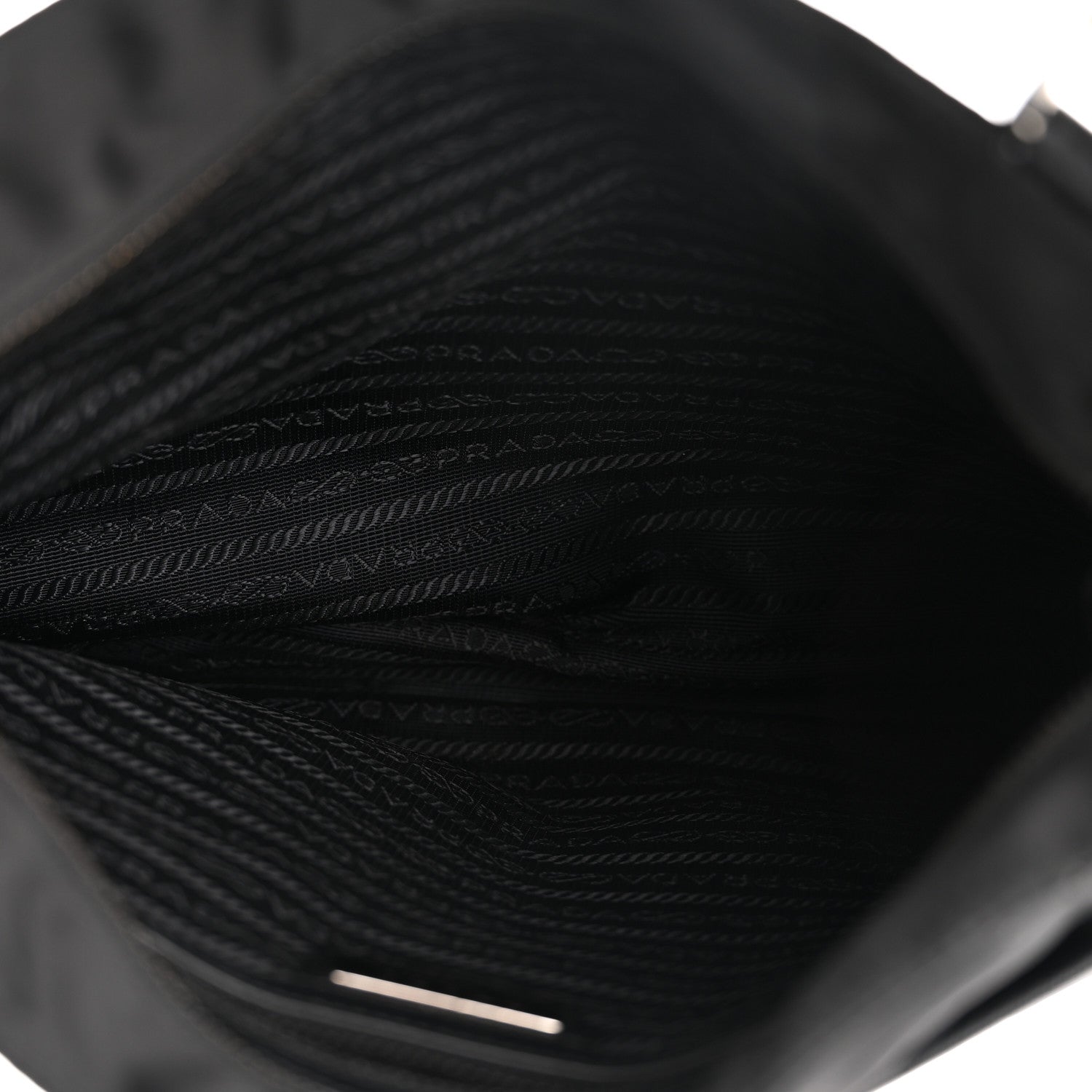 Prada Tessuto Nylon Saffiano Logo Messenger Bag Black 5 of 10
