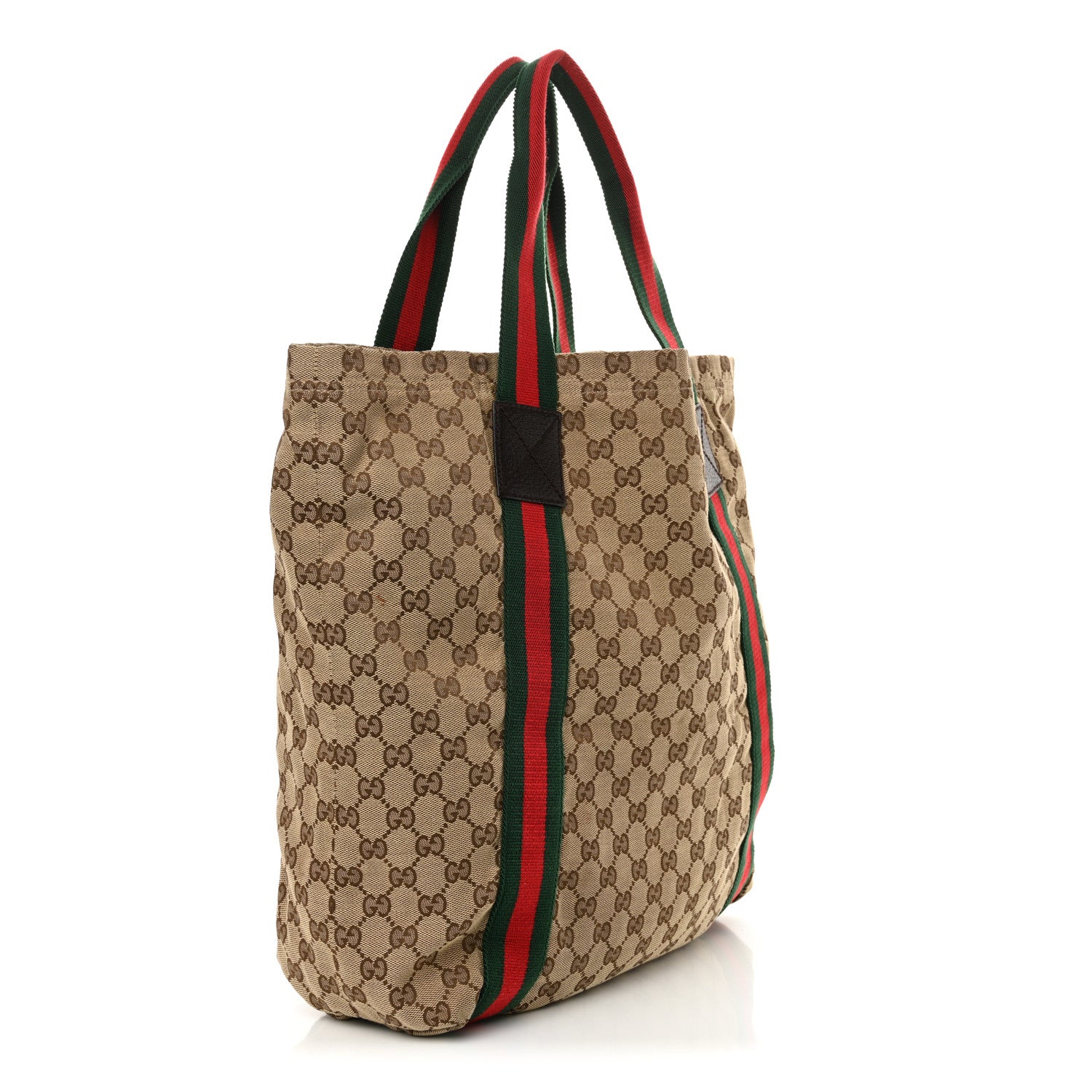 Gucci GG Monogram Medium Web Handle Vertical Tote Dark Brown 3 of 10