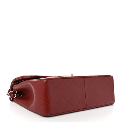 Chanel Caviar Quilted Jumbo Double Flap Dark Red 4 of 10