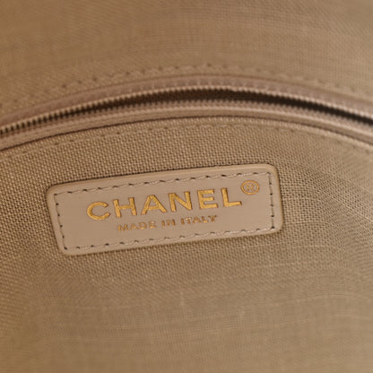 Chanel Mixed Fibers Large Deauville Bowling Bag Navy Blue 6 of 10