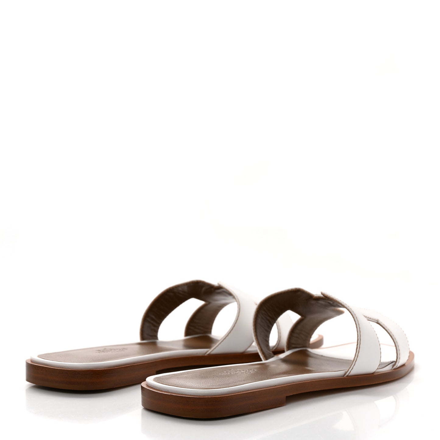Box Calfskin Oran Sandals 38 White