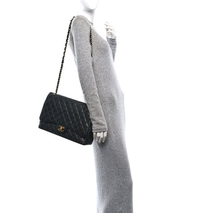 Chanel Caviar Quilted Maxi Double Flap Black 2 of 10