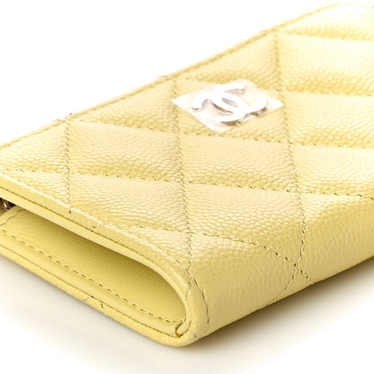 Chanel Caviar Quilted Zipped Key Holder Case Yellow 9 of 11