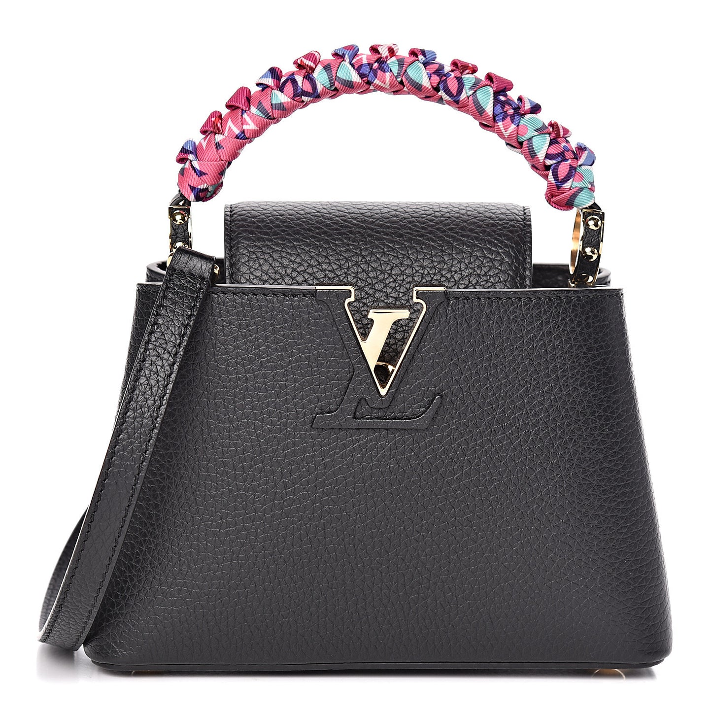 Taurillon Braided Capucines Mini Black