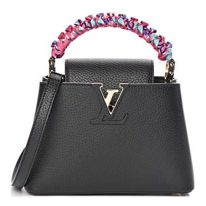 Louis Vuitton Taurillon Braided Capucines Mini Black 1 of 12