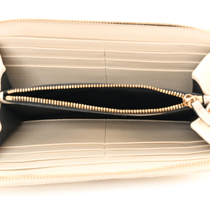 Versace Nappa Quilted Medusa Zip Around Wallet Off White 5 of 9