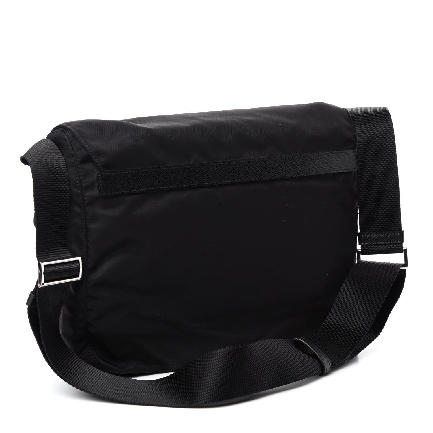 Prada Tessuto Nylon Saffiano Messenger Bag Black 3 of 10