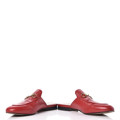 Gucci Malaga Kid Womens Princetown Slippers 37.5 Hibiscus Red 5 of 17