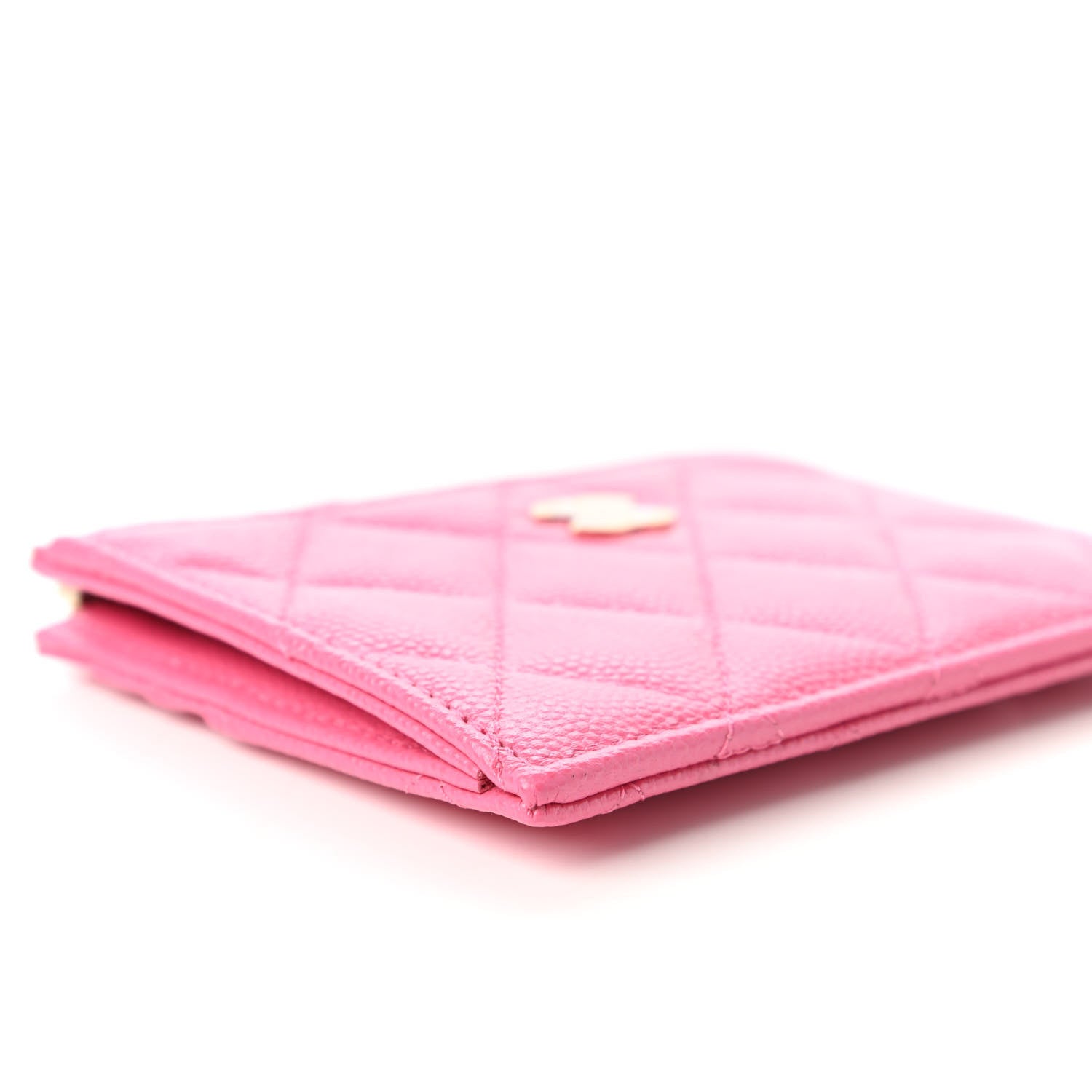Chanel Caviar Quilted CC Zip Card Holder Pink 6 of 11