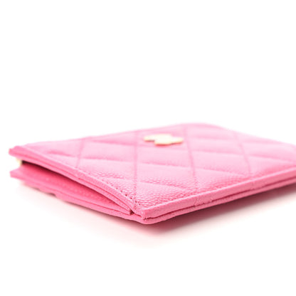 Chanel Caviar Quilted CC Zip Card Holder Pink 6 of 11