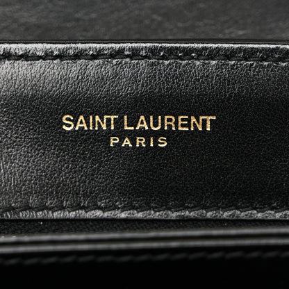 Saint Laurent Calfskin Y Quilted Monogram Toy Loulou Crossbody Bag Black 6 of 11