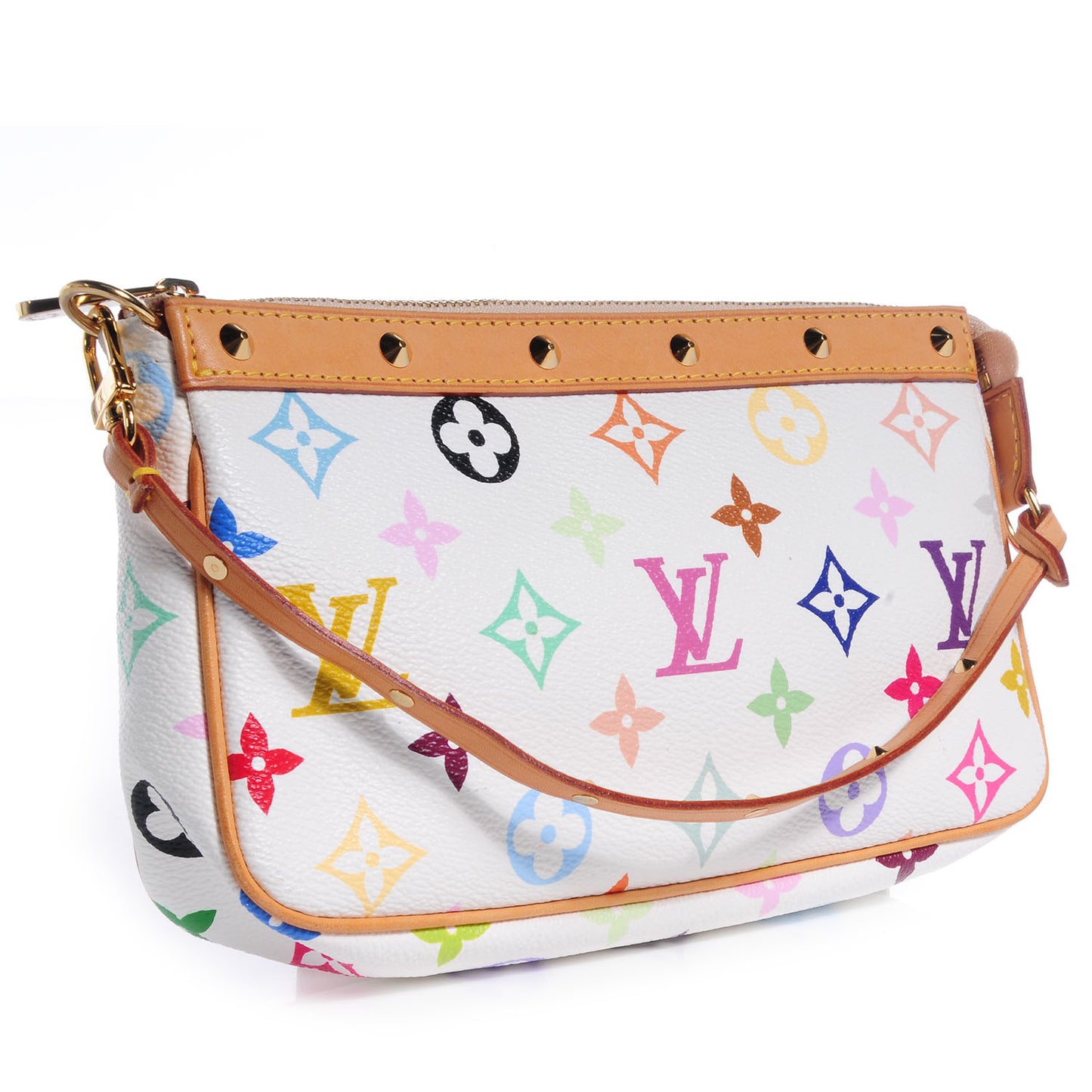 Monogram Multicolor Pochette Accessories White