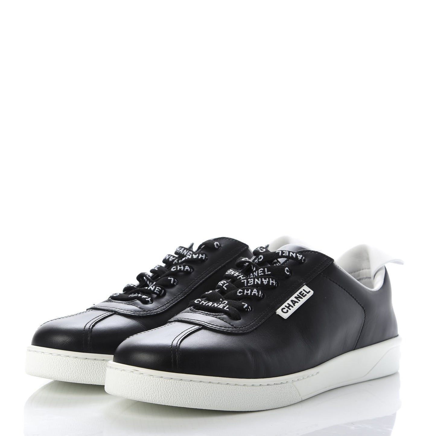 Calfskin CC Womens Sneakers 40.5 Black