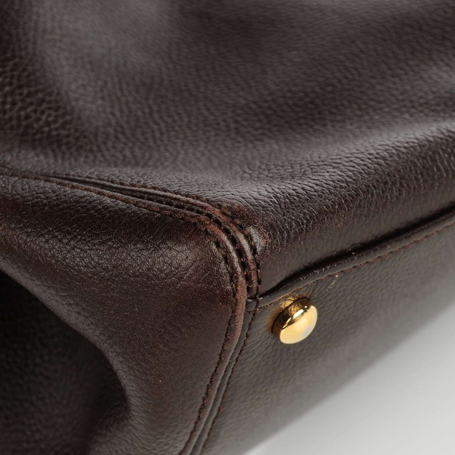 Calfskin Cerf Executive Shopper Tote Brown