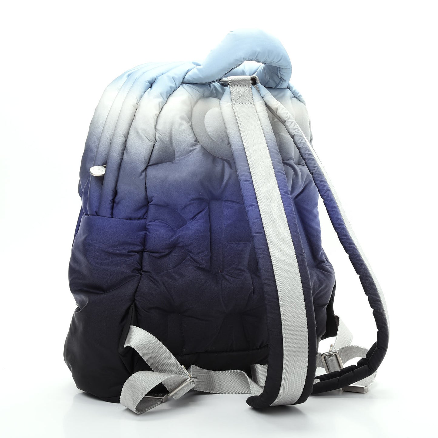 Nylon Embossed Small Doudoune Backpack Black Blue White